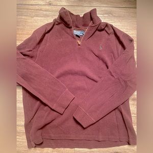 Ralph Lauren Burgundy quarter zip sweater XXL